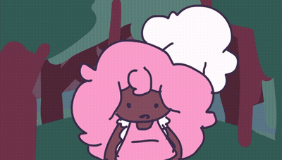 Cartoon Girl With Pink Hair And Chef Hat GIF