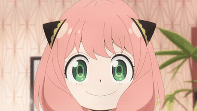 Cartoon Girl With Pink Hair And Green Eyes GIF