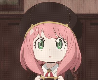 Cartoon Girl with Pink Hair and Green Eyes