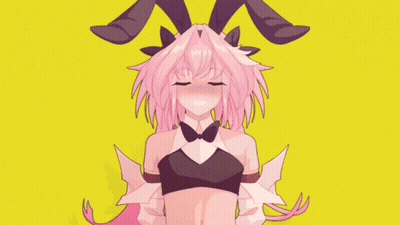 Cartoon Girl With Pink Hair And Horns GIF