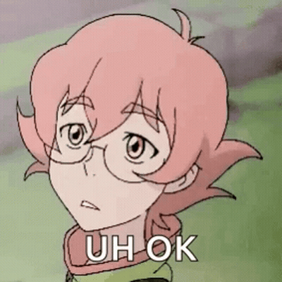 Cartoon Girl With Pink Hair Glasses Uh Ok GIF