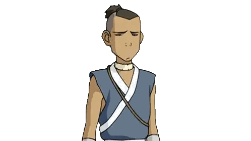 Cartoon Girl With Ponytail And Blue Shirt Sticker
