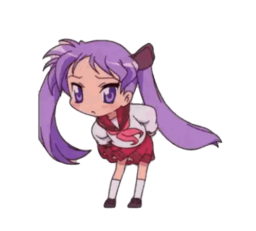 Cartoon Girl With Purple Hair And Blue Eyes Sticker