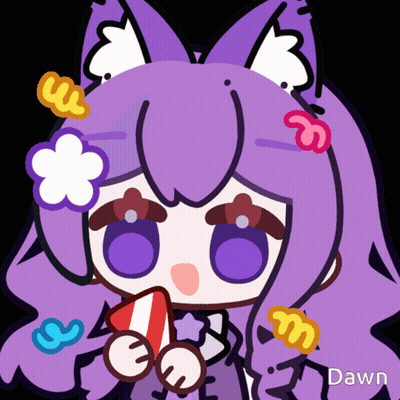 Cartoon Girl With Purple Hair Dawn GIF
