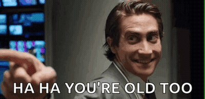Cartoon Girl With Purple Hair Saying You're So Old GIF