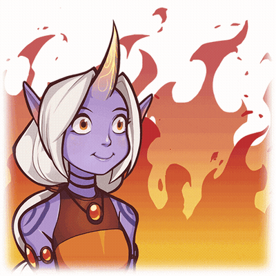 Cartoon Girl With Purple Horn GIF