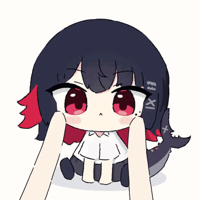 Cartoon Girl With Red Eyes And IXXI On Head GIF