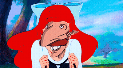 Cartoon Girl With Red Hair And Bow GIF
