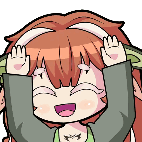 Cartoon Girl With Red Hair And Green Shirt Sticker