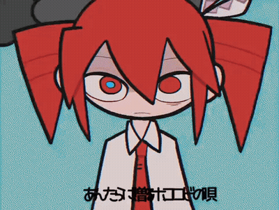 Cartoon Girl With Red Hair And Tie GIF