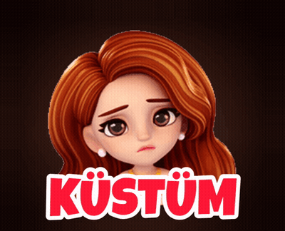 Cartoon Girl With Red Hair Kustum GIF