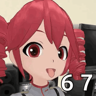Cartoon Girl With Red Hair Sticking Tongue Out GIF