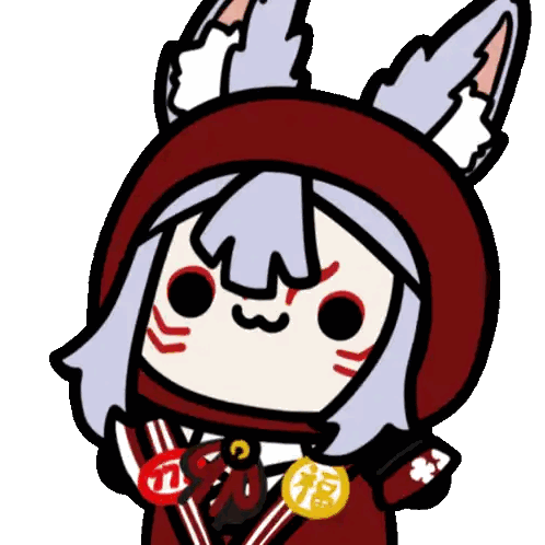 Cartoon Girl With Red Hood Sticker