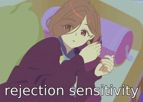 Cartoon Girl With Rejection Sensitivity GIF