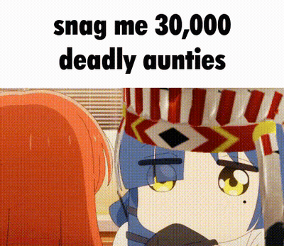 Cartoon Girl With Scarf Looking At Another Girl GIF
