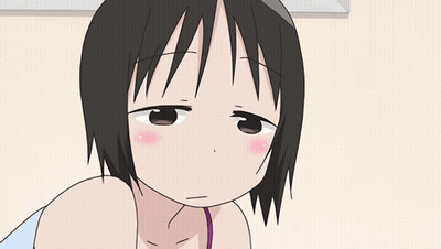 Cartoon Girl With Short Black Hair Making Silly Face GIF