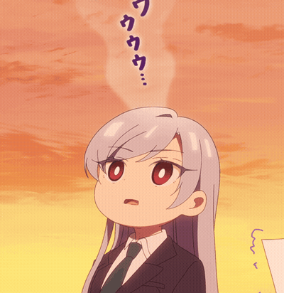 Cartoon Girl With Smoke Coming Out Of Hair GIF