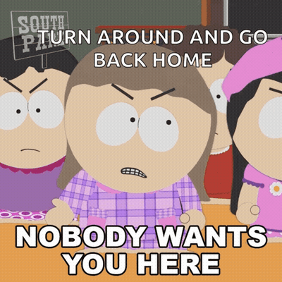 Cartoon Girl With South Park Sign GIF