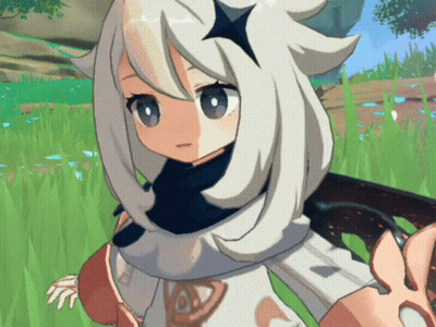 Cartoon Girl With Star On Head In Field GIF
