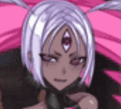 Cartoon Girl With Third Eye GIF