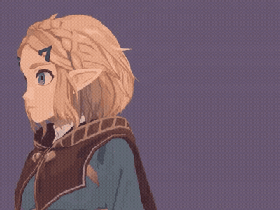 Cartoon Girl With Triangle On Forehead Making Heart Shape GIF