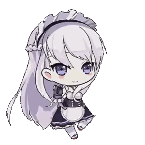 Cartoon Girl With White Hair And Blue Eyes Sticker