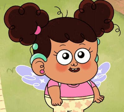 Cartoon Girl With Wings on Ears