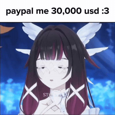 Cartoon Girl With Wings Pay Me 30000 USD GIF