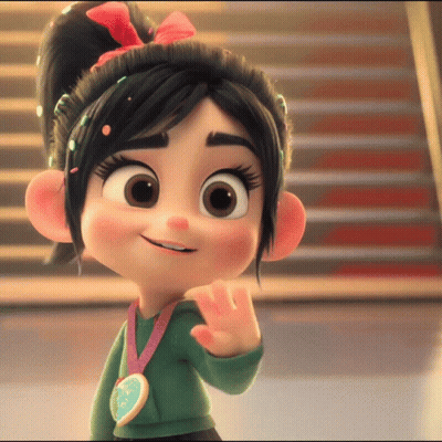 Cartoon Girl With Winner Medal GIF