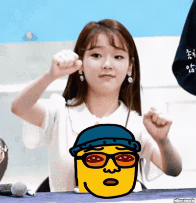 Cartoon Girl With Yellow Face And Glasses GIF