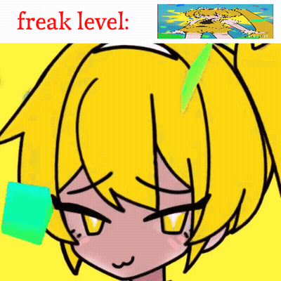 Cartoon Girl With Yellow Hair Freak Level GIF