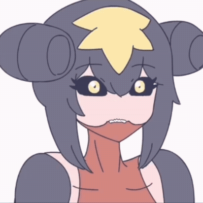 Cartoon Girl With Yellow Star On Head GIF