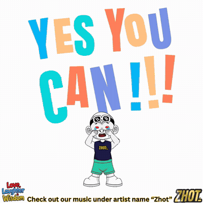 Cartoon Girl Yes You Can GIF
