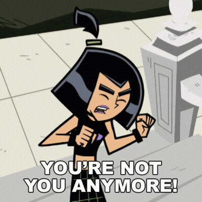 Cartoon Girl You're Not You Anymore GIF