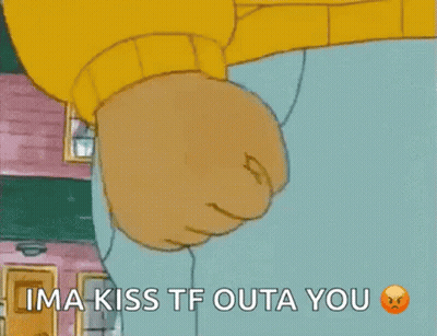 Cartoon Giving Fist Bump Ima Kiss TF Outa You GIF