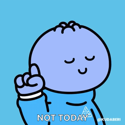 Cartoon Giving Thumbs Up Not Today GIF