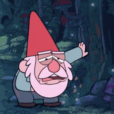Cartoon Gnome With Red Hat And Beard GIF