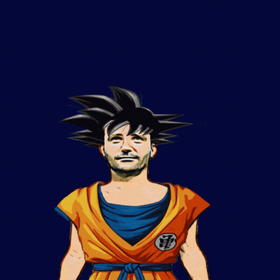 Cartoon Goku With Chinese Writing GIF