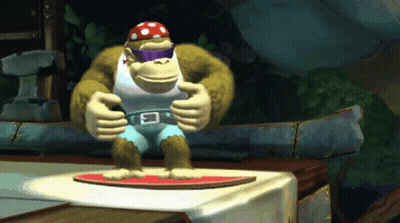 Cartoon Gorilla In Sunglasses And Hat GIF