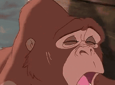 Cartoon Gorilla Mouth Open GIF