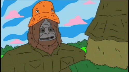 Cartoon Gorilla Wearing Hat GIF