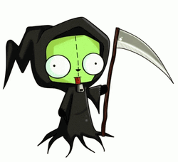 Cartoon Grim Reaper Wide Eyes GIF