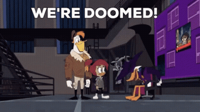 Cartoon Group Saying We're Doomed GIF