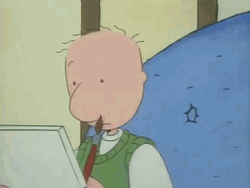 Cartoon Guy Painting GIF
