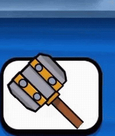 Cartoon Hammer With Wooden Handle GIF
