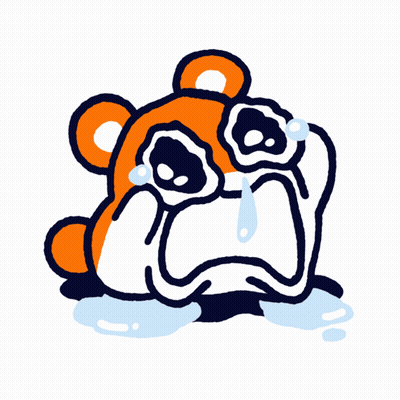 Cartoon Hamster Crying With Tear GIF