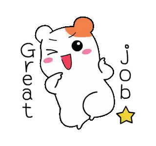Cartoon Hamster Giving Thumbs Up Sticker