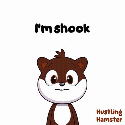 Cartoon Hamster I'm Shook GIF
