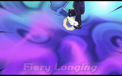 Cartoon Hamster On Swing Wearing Suit With Letter S GIF
