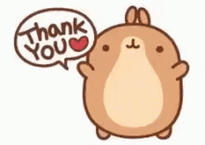 Cartoon Hamster Saying Thank You GIF